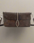 ARTEMISIA Clutch Bag, Leather, Brown X0007 C1501