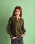 UKR. Knitted Women's Boho Blouse Smereka