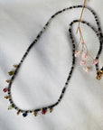Louny quartz necklace, tourmaline pendants (CLO18)