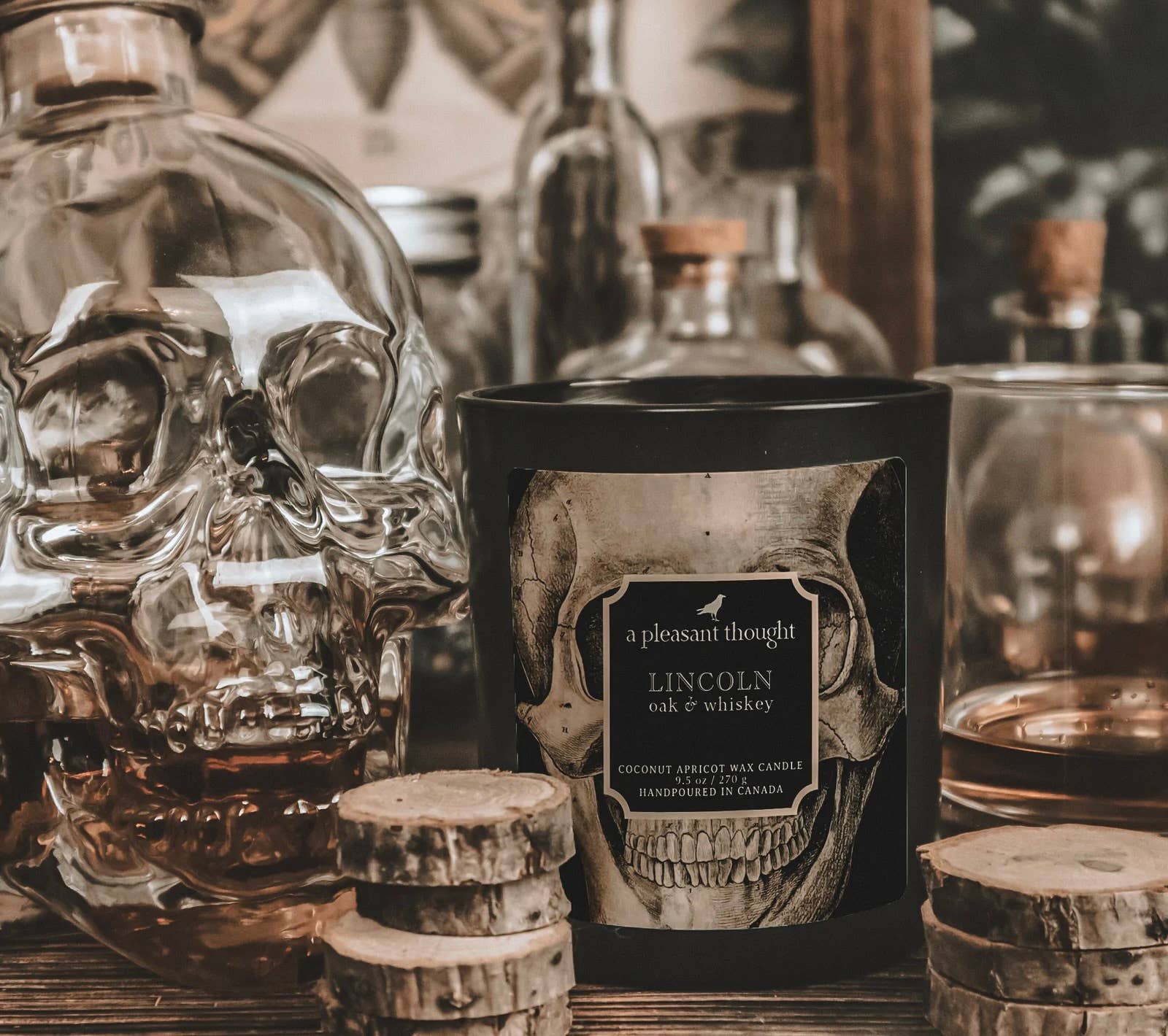 LINCOLN | OAK & WHISKEY | RAVEN CANDLE