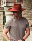 Crushable Wool Felt Teardrop Fedora Hat - Style Oakley