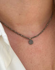 Black diamond and Pyrite necklace - Mulan Pyrite