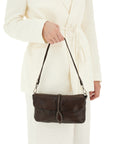ARTEMISIA Clutch Bag, Leather, Brown X0007 C1501