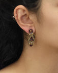 Noble Wine Set, Claret Earrings. No:277 H