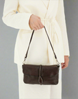 ARTEMISIA Clutch Bag, Leather, Brown X0007 C1501