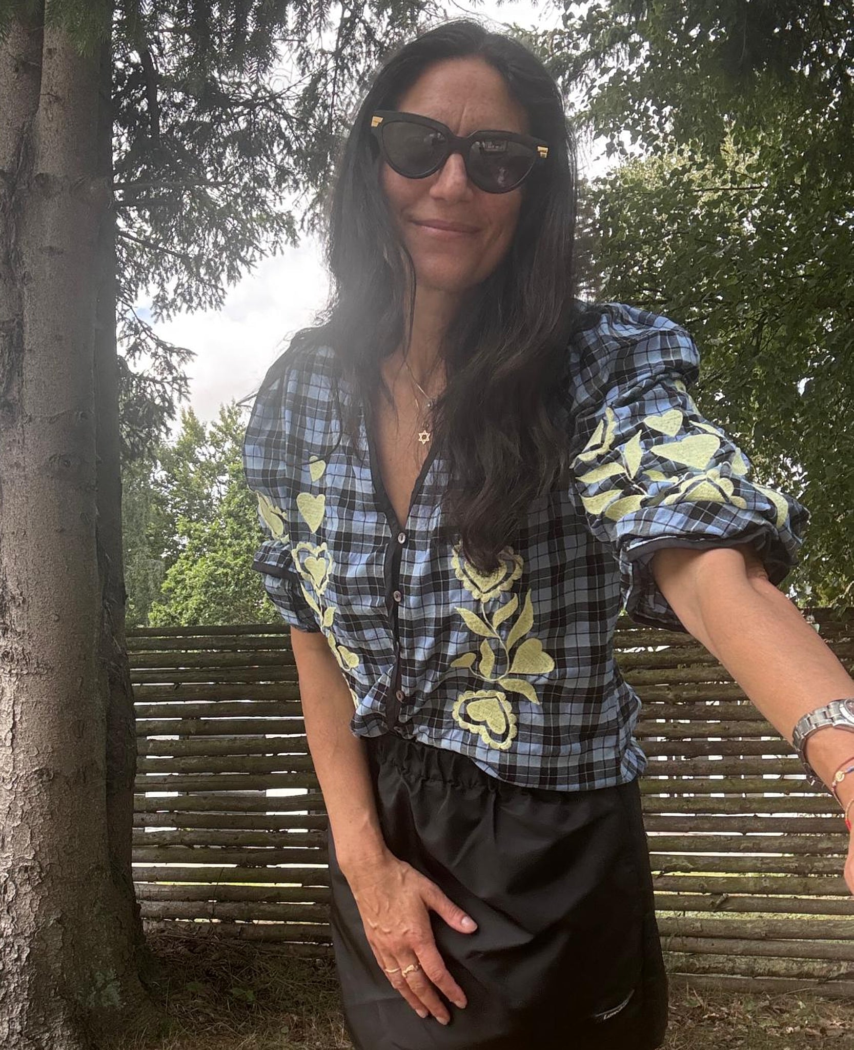Fran Top, Blue Checks