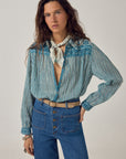 Maria Shirt - Mediterranean Stripes Blue Ink