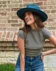 Crushable Wool Felt Teardrop Fedora Hat - Style Oakley
