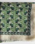 LES BELLES VAGABODES. Vert Green Poem Wool Square