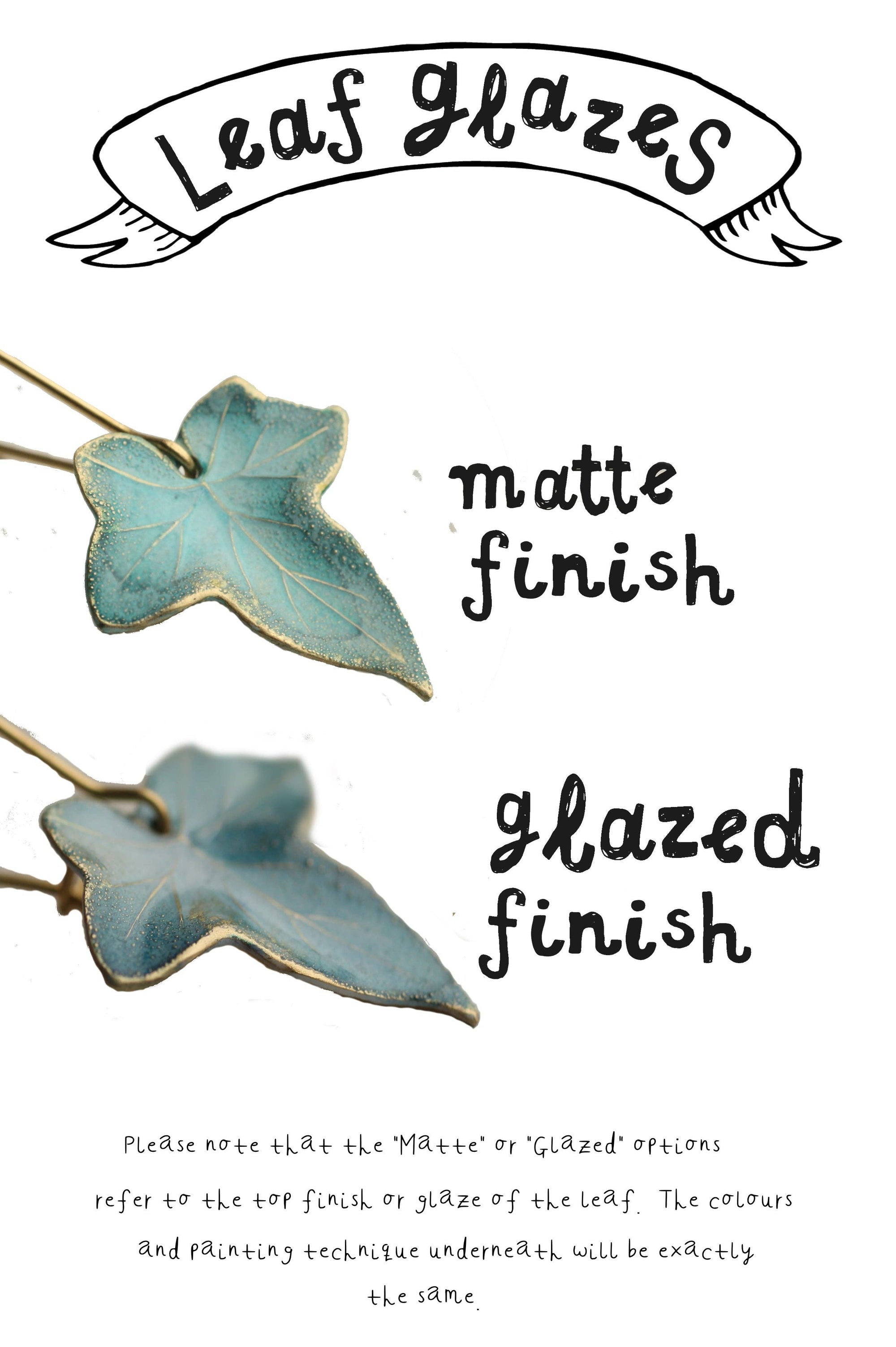 Peacock Ivy Leaf Earrings