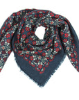LES BELLES VAGABONDES. Agata Navy Wool Square
