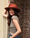 Crushable Wool Felt Teardrop Fedora Hat - Style Oakley