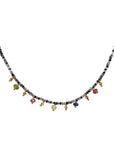 Louny quartz necklace, tourmaline pendants (CLO18)