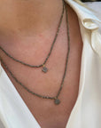 Black diamond and Pyrite necklace - Mulan Pyrite