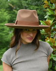 Crushable Wool Felt Teardrop Fedora Hat - Style Oakley
