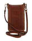 Cell phone holder.Cognac X1731 C1502