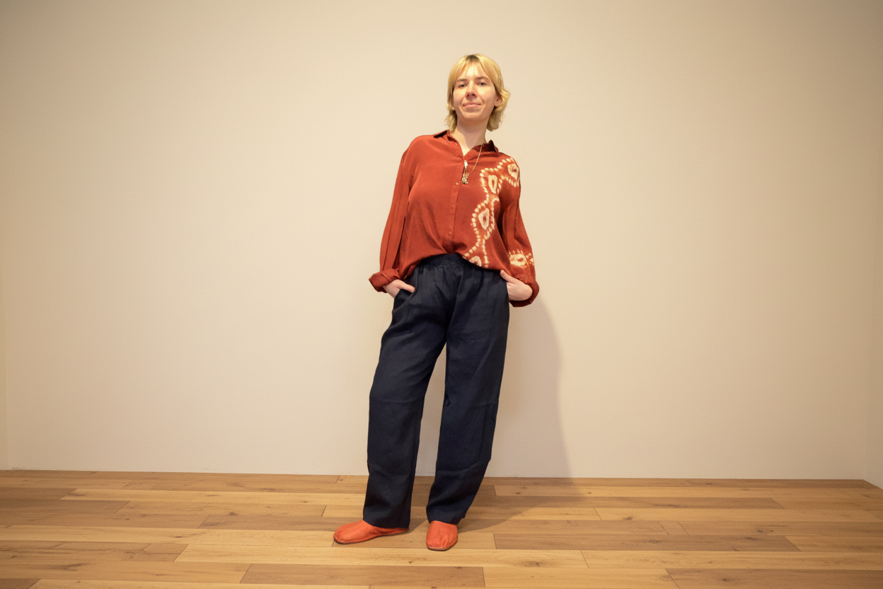 THING-dk. Linen Pants. Color: Navy (7140)