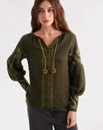 UKR. Knitted Women's Boho Blouse Smereka