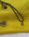 Black diamond and Pyrite necklace - Mulan Pyrite