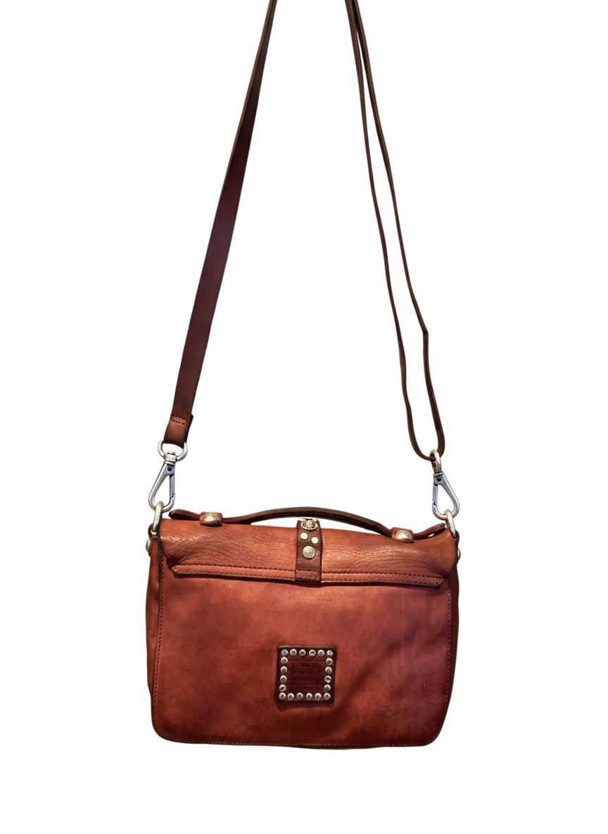 PORZIA Crossbody. Cow Leather. Strass/Fiori. Burgundy X2876 C4036.