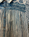 Maria Shirt - Mediterranean Stripes Blue Ink