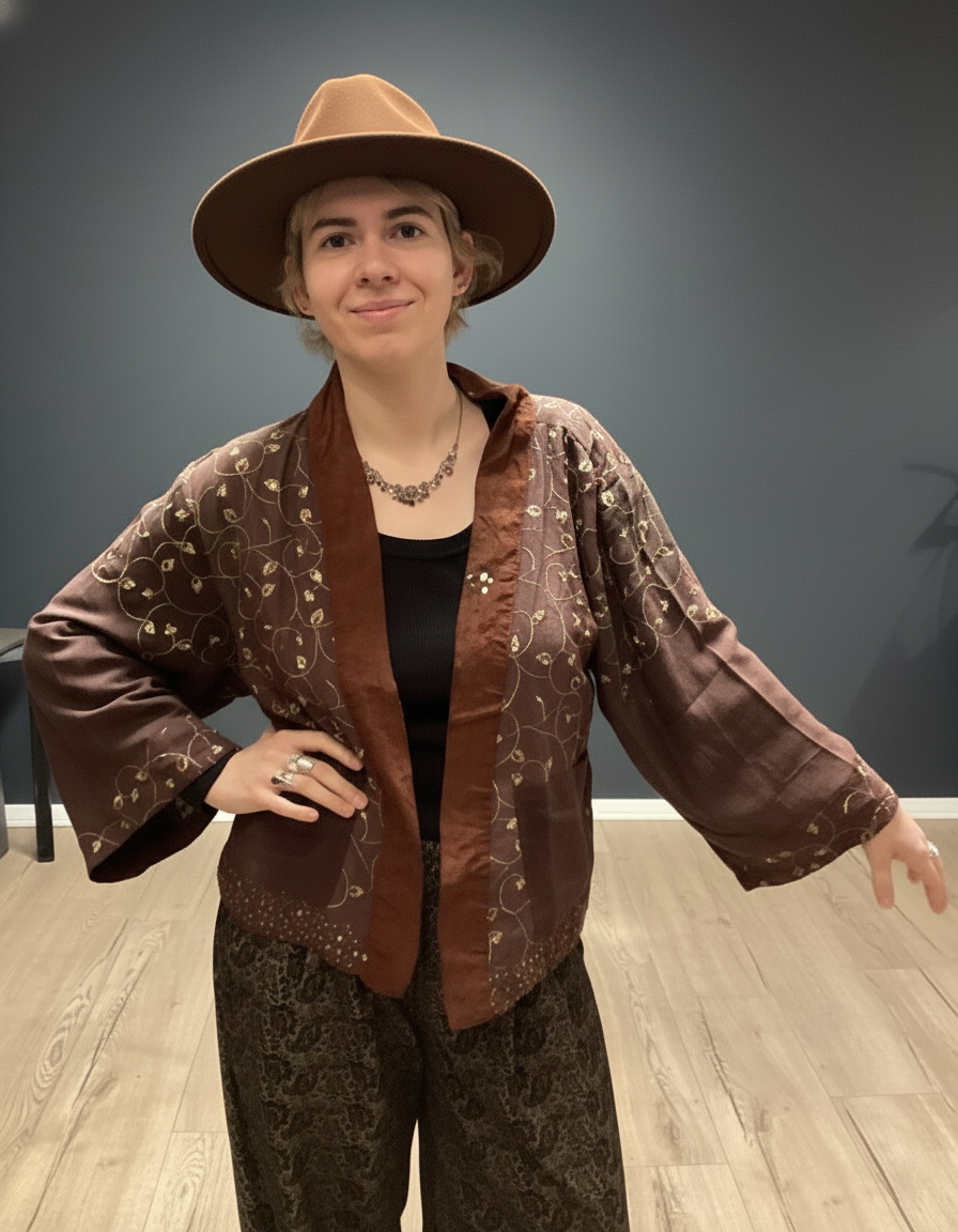 Reversible Short Kimono - No.5