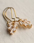 Art Deco Crystal Chrysler Baguette Earrings