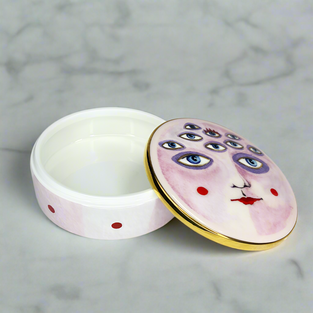 Spitfire Girl. Moon Pie Ceramic Trinket Box