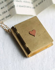 Love Story Book Locket Necklace