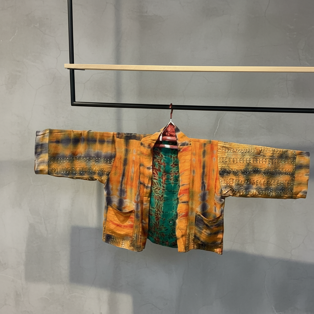 Reversible Short Kimono - No. 06D