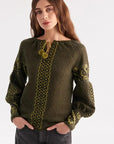 UKR. Knitted Women's Boho Blouse Smereka