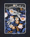 ALLJOY. Original paper cut card. Birthday Dragonfly.