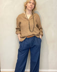 THING-dk. Linen Shirt. (7240).Color: Mocca.