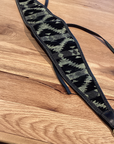 BELT KILIM Leather and fabric. Grey/Cream/Bottle/Black X2877F2906.