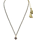 Black diamond and Pyrite necklace - Mulan Pyrite