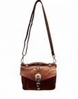 PORZIA Crossbody. Cow Leather. Strass/Fiori. Burgundy X2876 C4036.