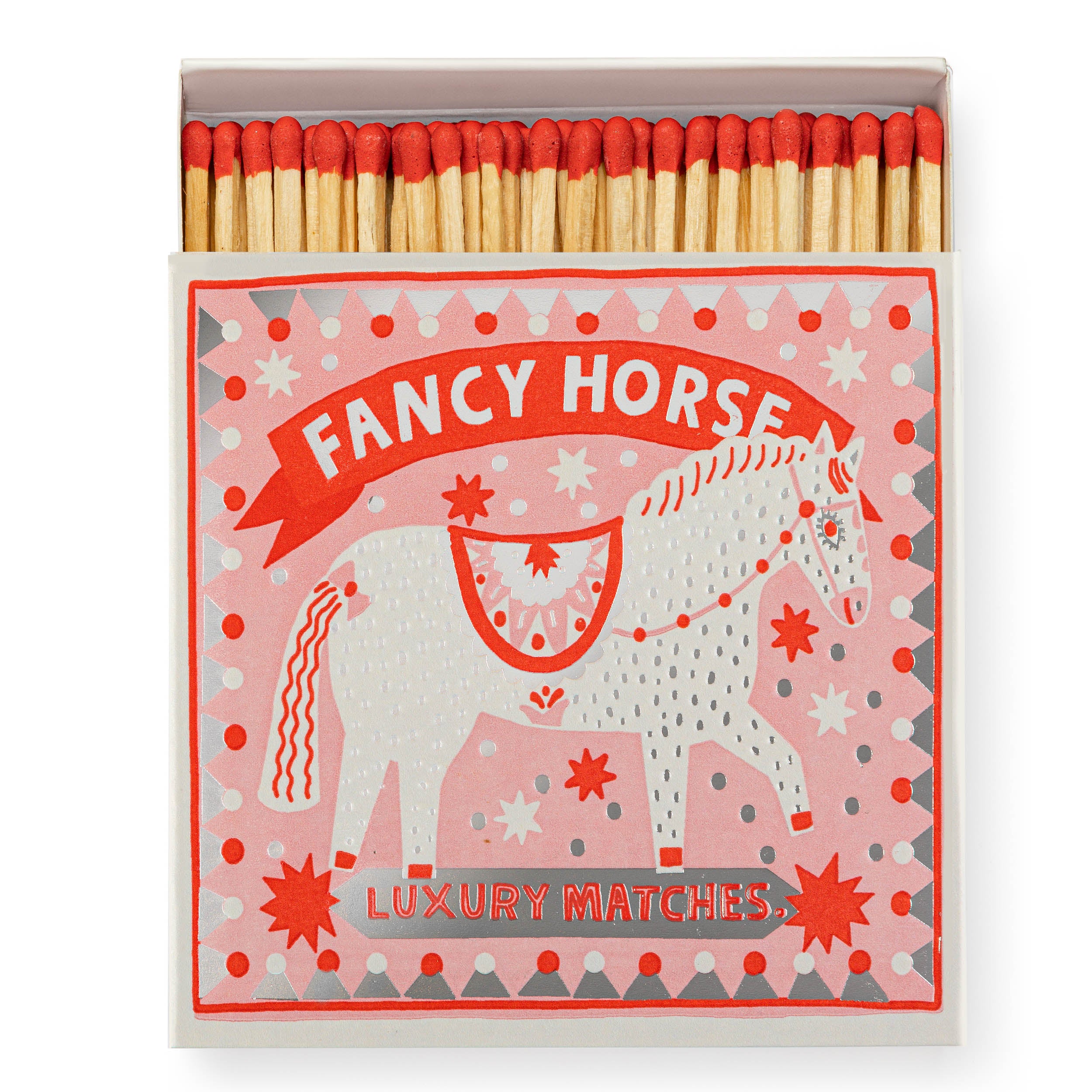 Archivist Square Matchbox - Fancy Horse Luxury Matches