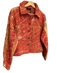Kantha Jacket with front pockets.- No.109 One Size