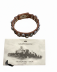 Bracelet. Leather+ Stud +Strass. Color: Cognac. X2876 C1502 .
