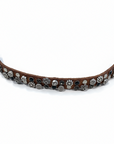 Bracelet. Leather+ Stud +Strass. Color: Cognac. X2876 C1502 .