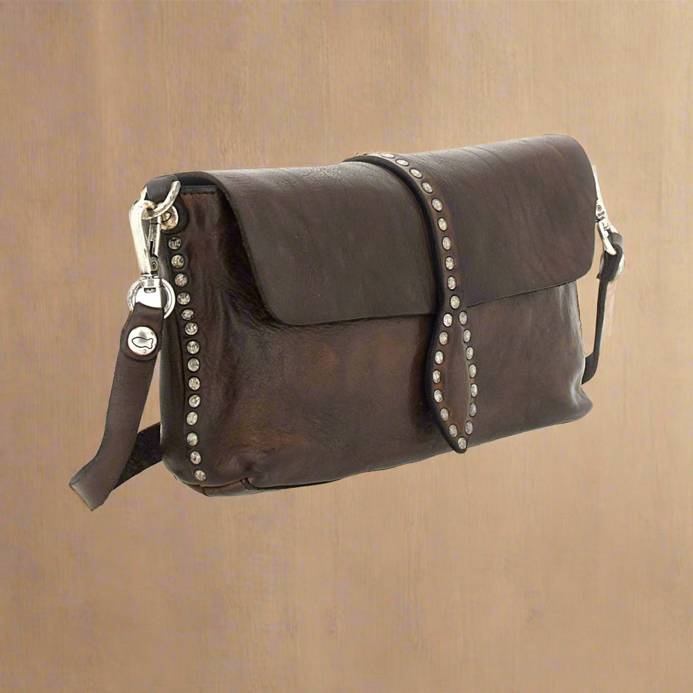 ARTEMISIA Clutch Bag, Leather, Brown X0007 C1501