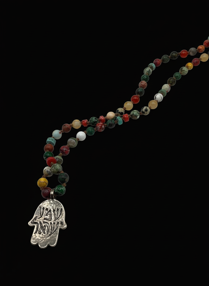 Osnat Mor - &quot;Shema Israel&quot; Hamsa Pendant