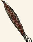 BELT KILIM Leather and fabric. Brown/Mustard/Bordeaux X2877 F1948