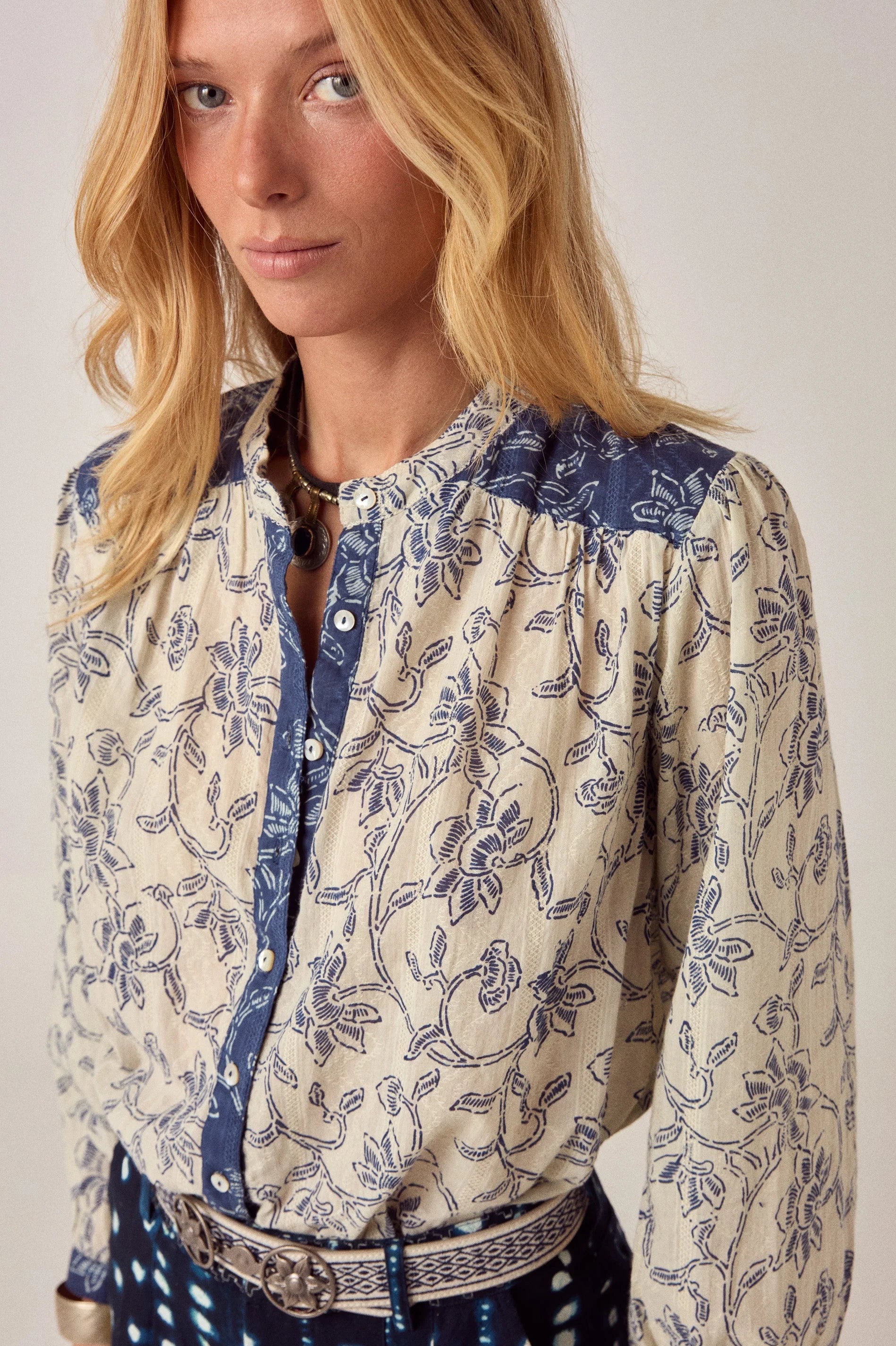 Cleo Blouse - White Fuji