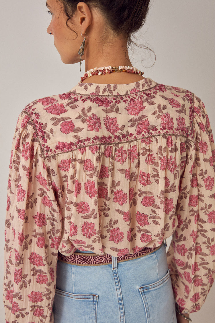 Lennox Blouse - Scottish Pink