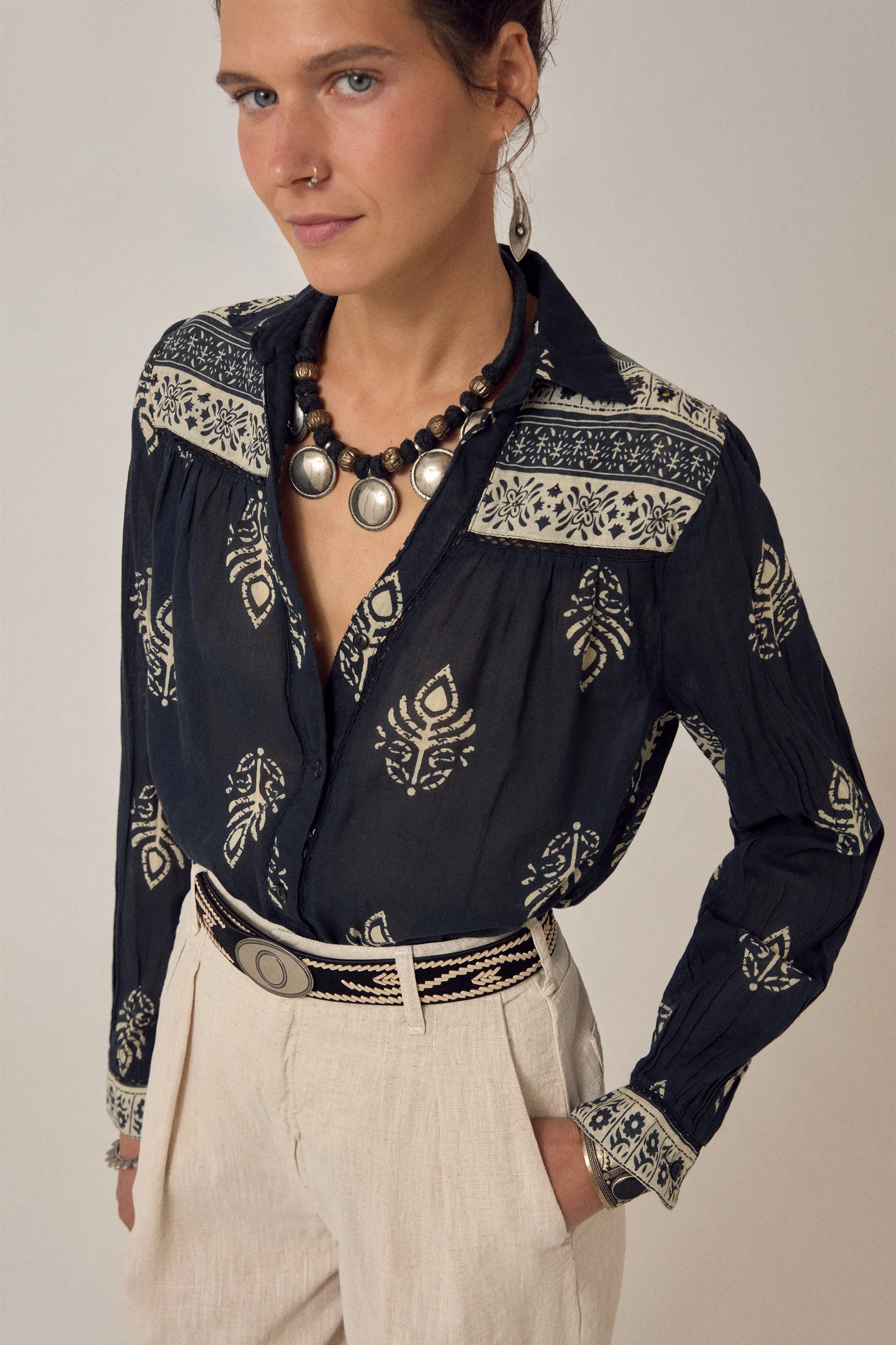 Rani Shirt - Black Henna