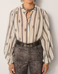 Perla Blouse - Desert Breeze Ivory Paisly