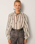 Perla Blouse - Desert Breeze Ivory Paisly