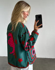 Maggie Jacket, Green Suzani One-Size