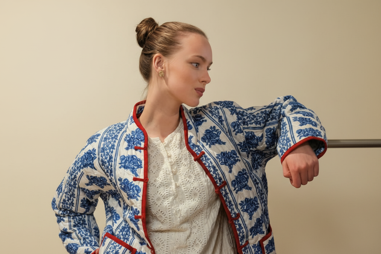 Jamille Jacket Blue Flower